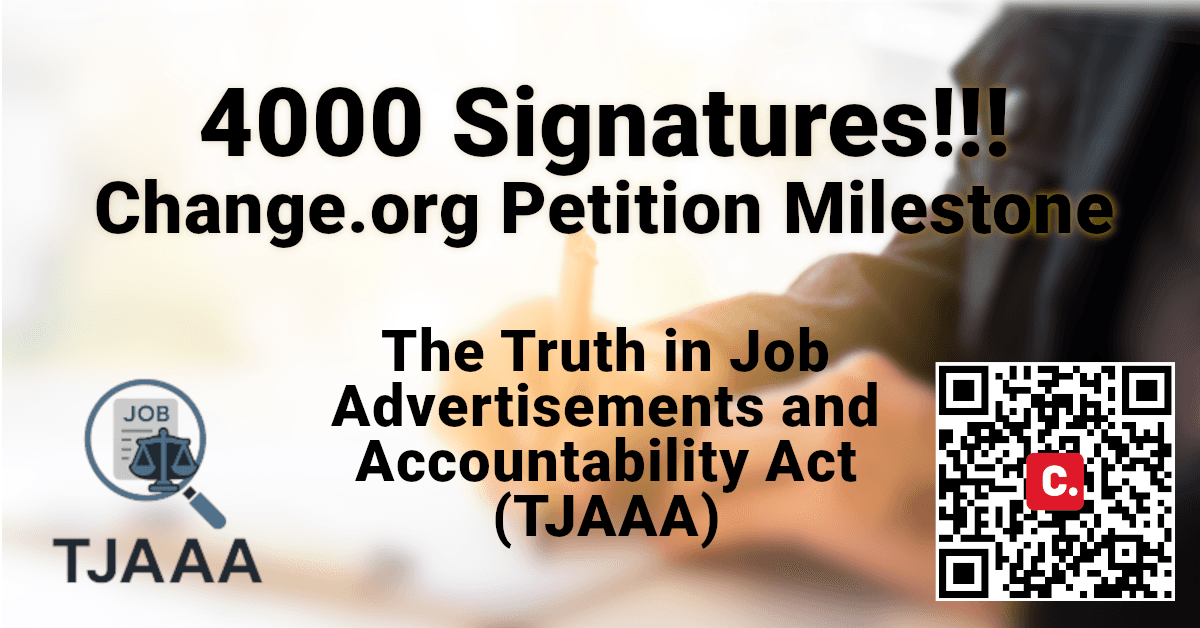 Thousands Petition for Truth in Job Advertising Act as Support Grows in Congress