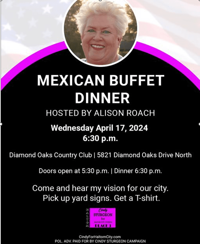 Haltom City Council Candidate Cindy Sturgeon Receives DFW Conservative Voters Endorsement Ahead of Meet-the-Candidates Event